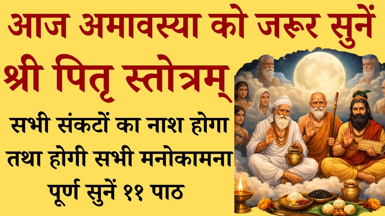 आज अमावस्या को जरूर सुनें | श्री पितृ स्तोत्रम् | Shri Pitra Stotra | होगी सभी मनोकामना पूर्ण 