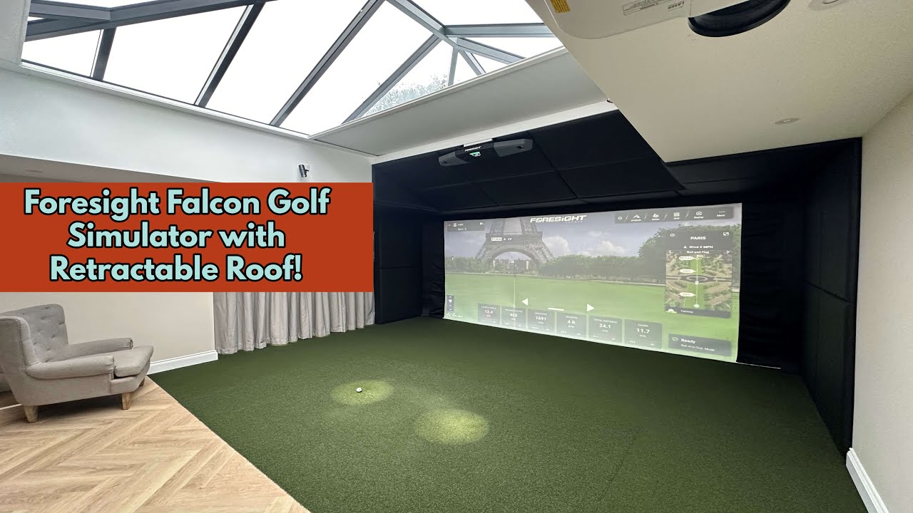 Foresight Falcon Golf Simulator Installation With Retractable Roof