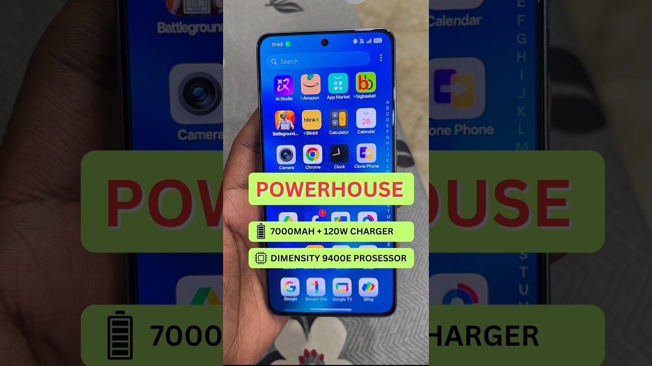 Обзор Realme GT 7 (IceSense Blue 8/256GB): 7000 мАч + 120 Вт, игровой зверь Dimensity 9400e? #realme