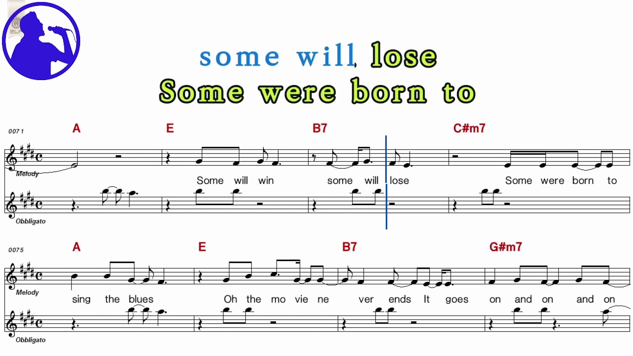 Journey - Don't stop believin' karaoke version sheet music for players,chorus added(Ye karaoke)