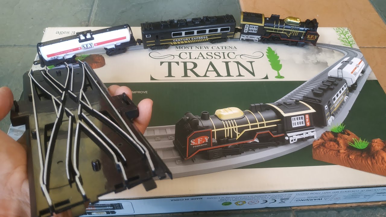 SET Mainan Kereta Api Ada Fitur JALUR GANDA dan Wesel DOUBLE CROSS ┃Review Classic Train