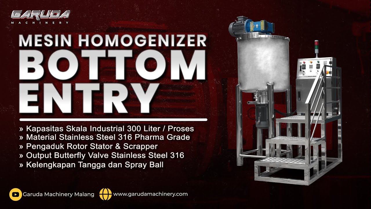 Bukan Mixer Biasa! Ini Mesin Homogenizer Bottom Entry Andalan Industri Besar