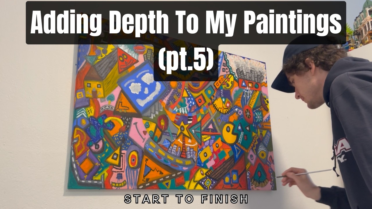 Abstract Doodle Painting Part 5 | The Patience Behind Three-Dimensional Art