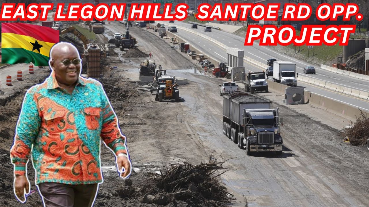 A ROAD CONSTRUCTION PROJECT AT EAST LEGON HILLS (REALITY IN GHANA 🇬🇭)
