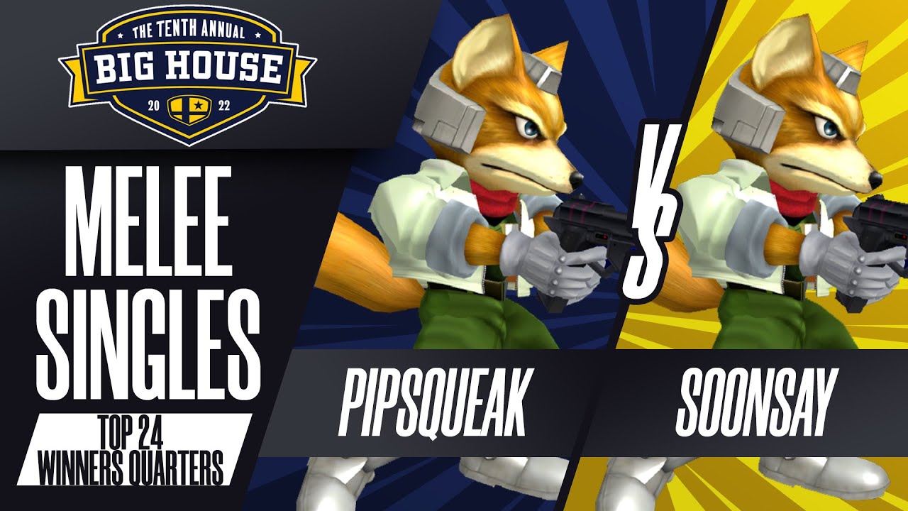 Pipsqueak vs Soonsay - Melee Singles Top 24: Winners Quarters - The Big House 10 | Fox vs Fox