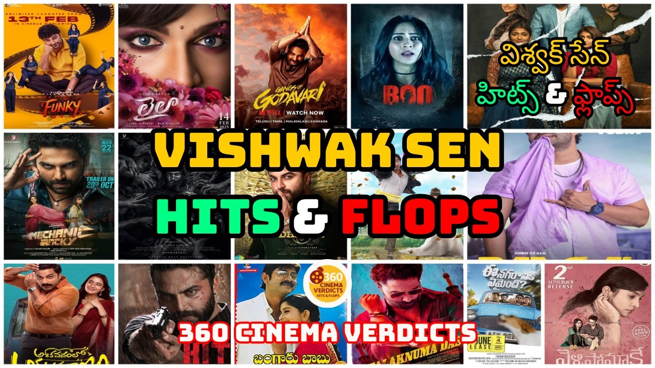 Actor Vishwak Sen: Hits & Flops | Full Career Box Office Analysis! | 360 Cinema Verdicts