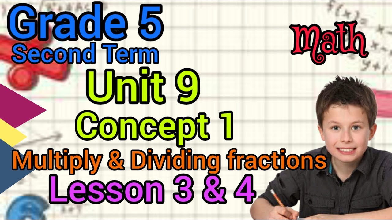 Math -Grade 5- Second Term- unit 9 concept 1-lessons 3&4- ماث خامسة -Multiplying Fractions Numbers