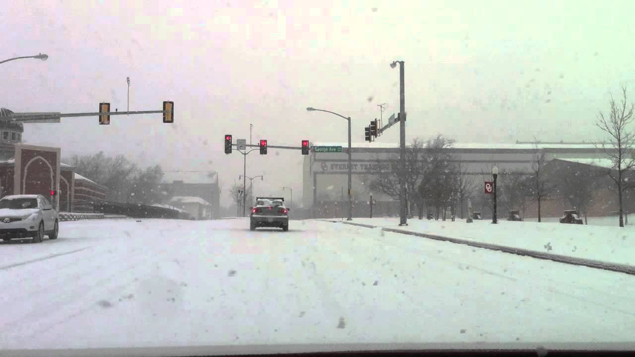 Dashcam: Snoklahoma Drive on Lindsey Street in Norman, OK