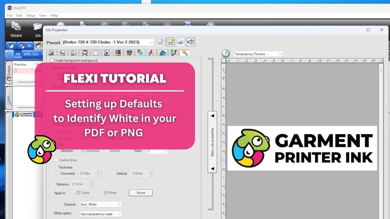 FLEXI TUTORIAL | Setting up Defaults to Identify White in your PDF or PNG