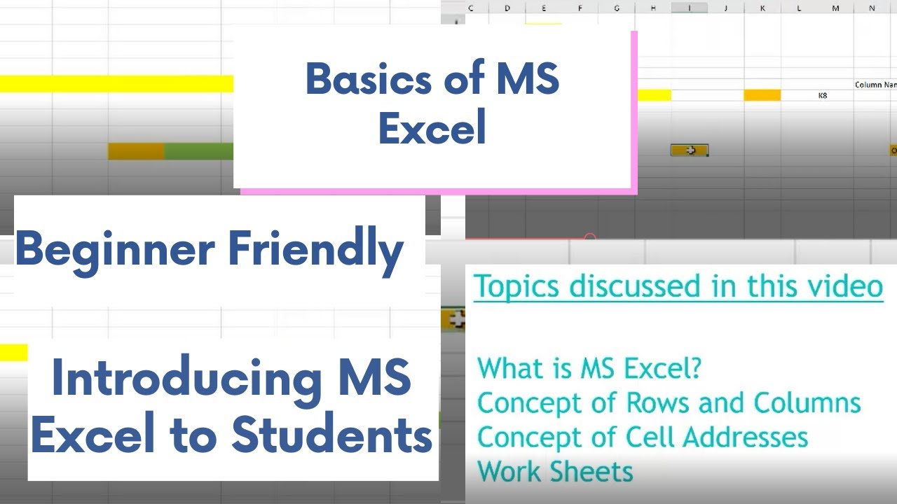 Understanding the basics of MS Excel  | Beginner Friendly | NIOS Made Easy