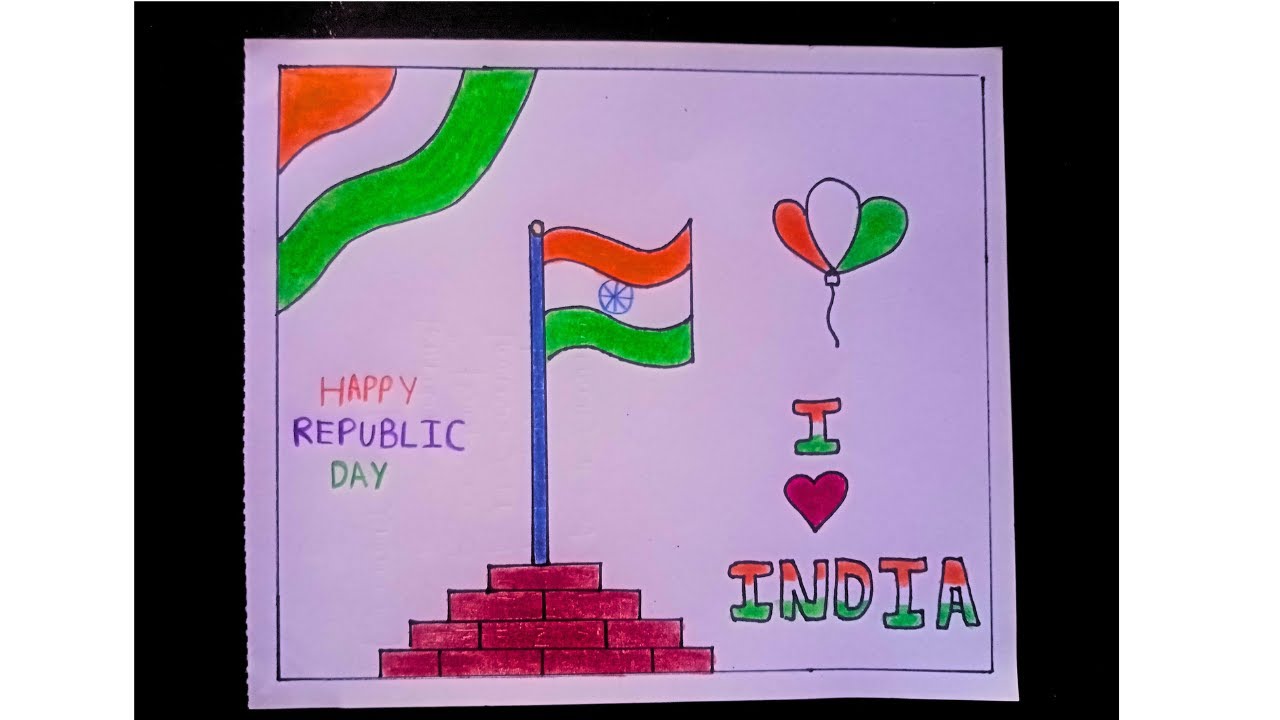 Easy Republic Day Drawing || Republic Day Ki Drawing || Easy Drawing Step By Step || 26th January