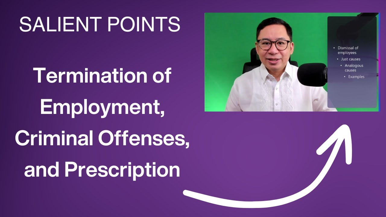 Termination of Employment, Criminal Offenses, and Prescription