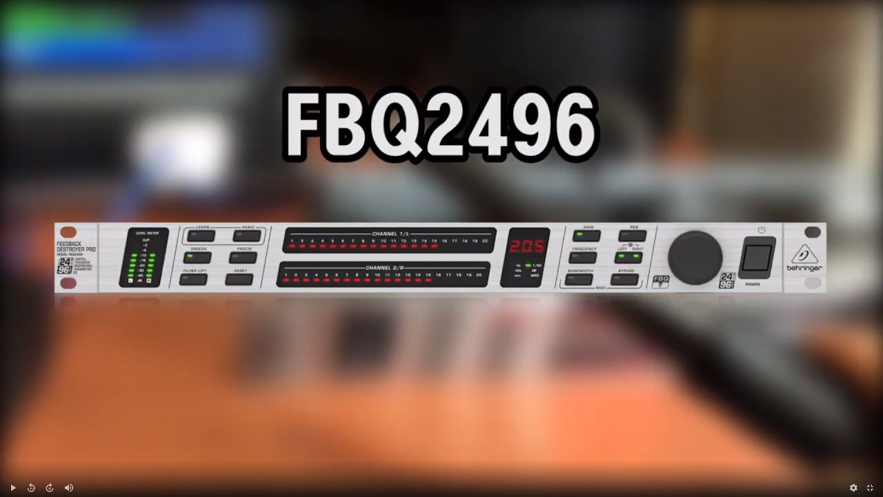 베링거 behringer FBQ2496 피드백 디스트로이어/ 파라메트릭 이퀄라이저 사용법