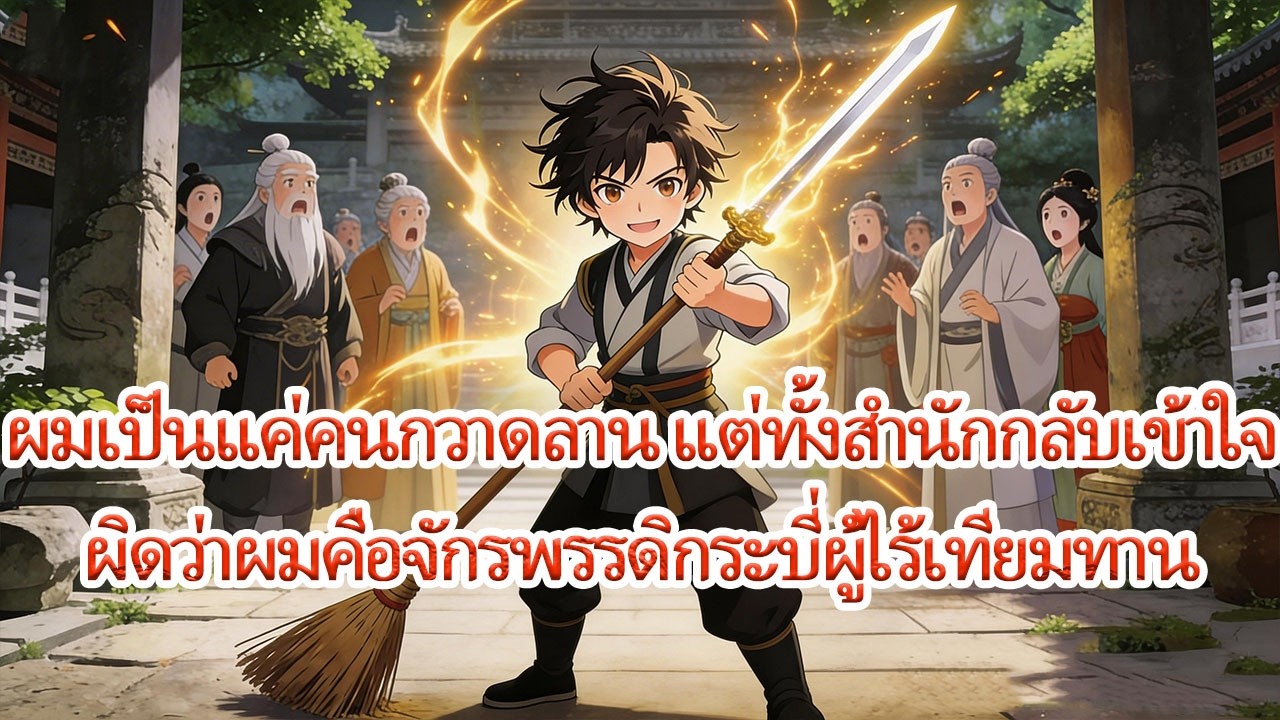 👑แค่กวาดลานทุกวัน แต่กลับทำให้ทั้งสำนักเชื่อว่าผมคือ “จักรพรรดิกระบี่ผู้ไร้เทียมทาน”!