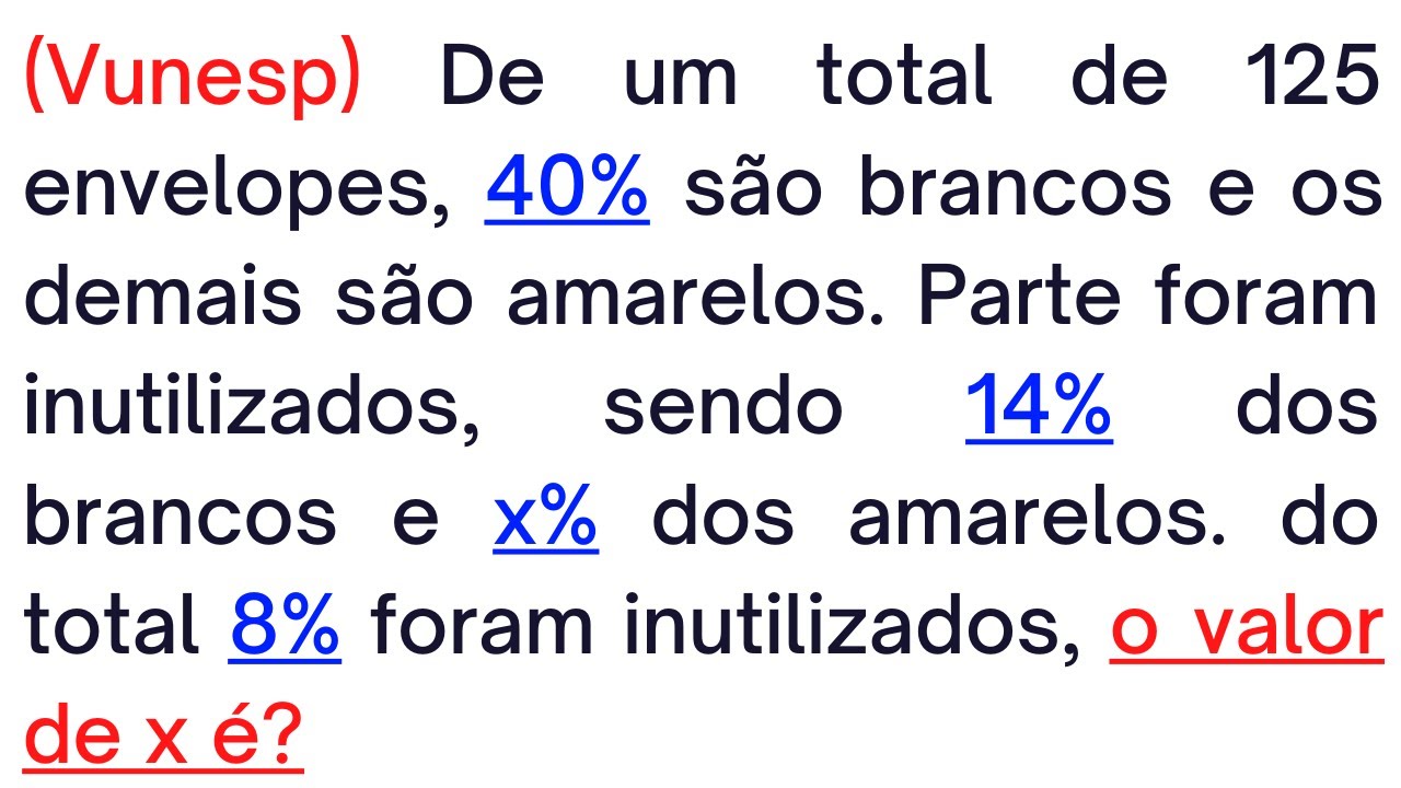 2 QUESTÕES DE PORCENTAGEM ÓTIMAS PARA CONCURSO