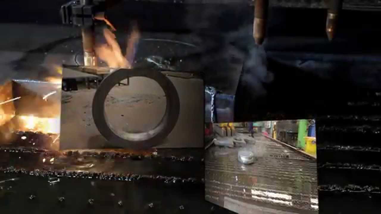 Brennschneiden von 80mm und 100mm Stahl