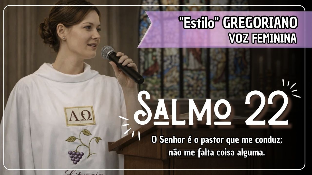 Salmo 22 [Gregoriano] O Senhor é o pastor que me conduz; não me falta coisa alguma Voz Feminina