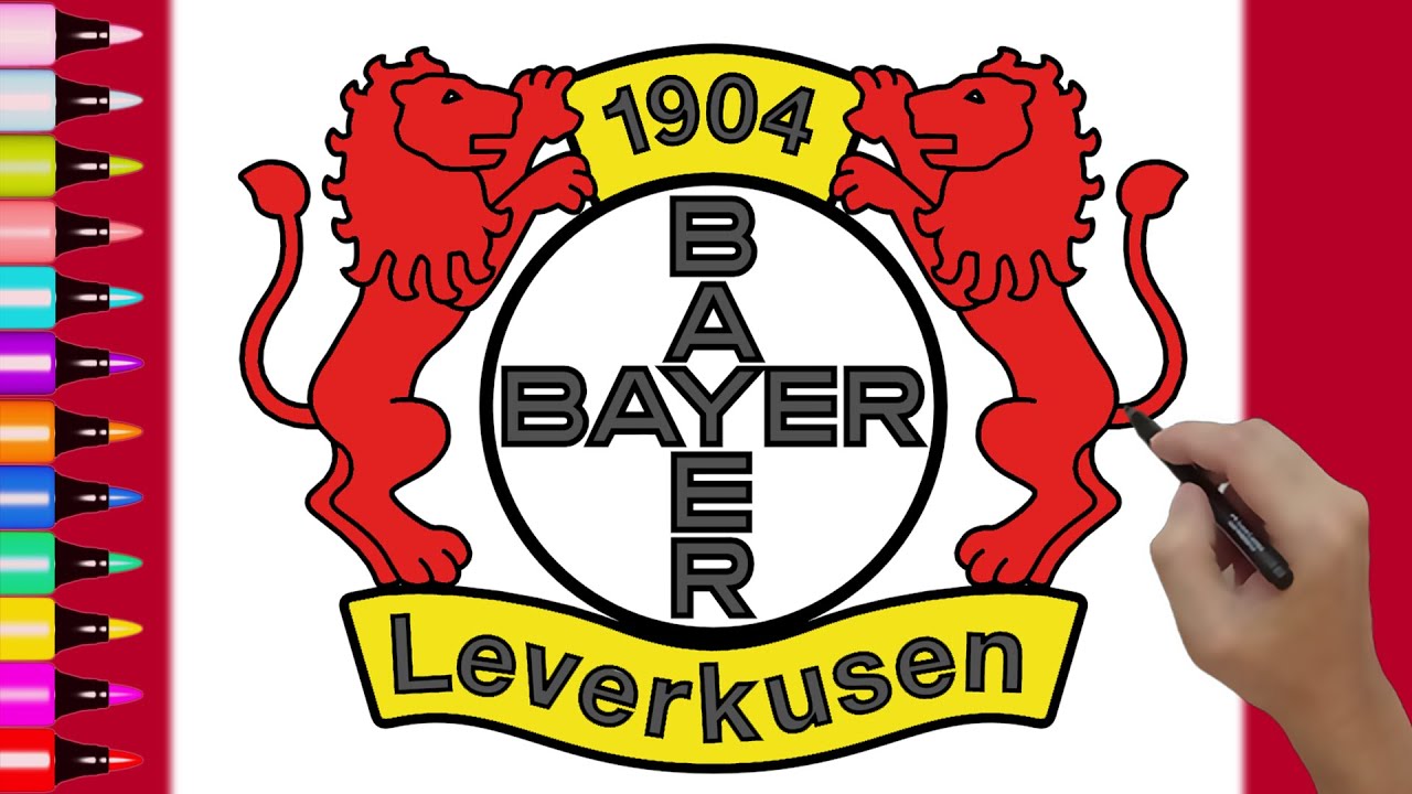 HOW TO DRAW THE BAYER 04 LEVERKUSEN FC LOGO - Easy Step by Step Drawing!