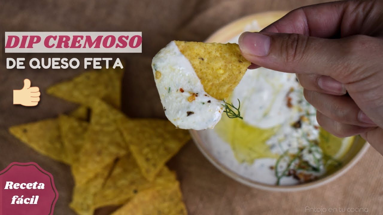 CREMOSO DE QUESO FETA con hierbas aromáticas | APERITIVO o DIP muy fácil en 5 minutos 😋