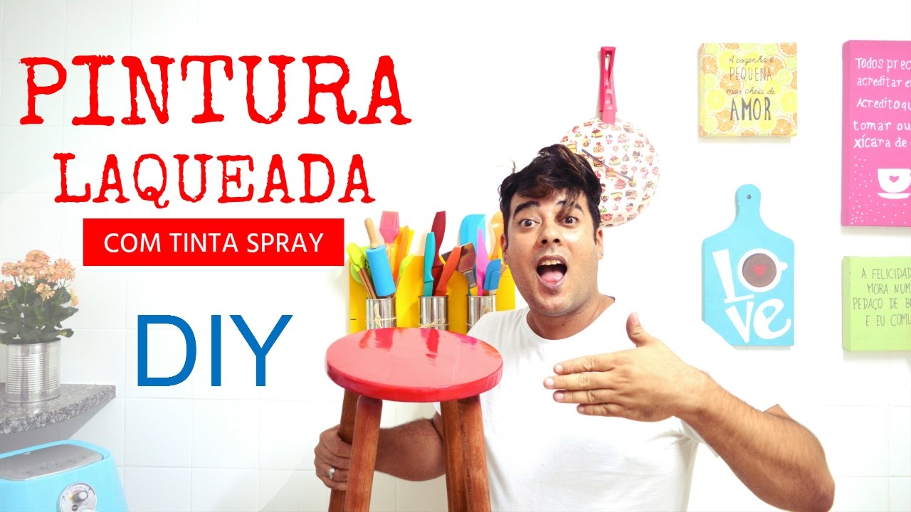 Pintura Laqueada Com Tinta Spray