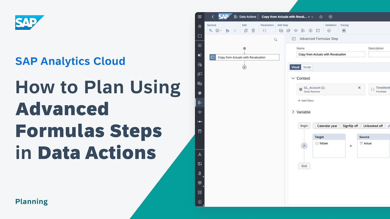 How to Plan Using Advanced Formulas Steps in Data Actions: SAP Analytics Cloud