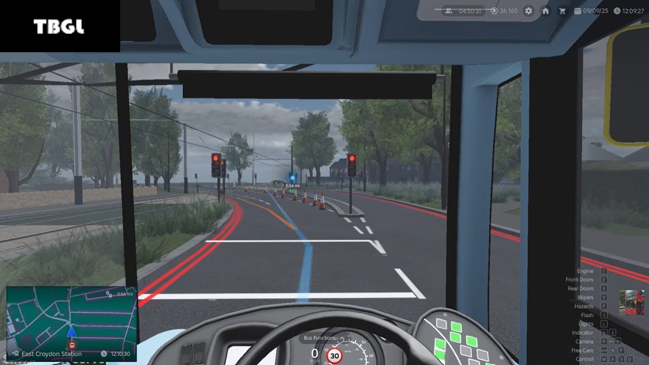 The Lebanon Road Tram stop diversion in Roblox Croydon Redefined