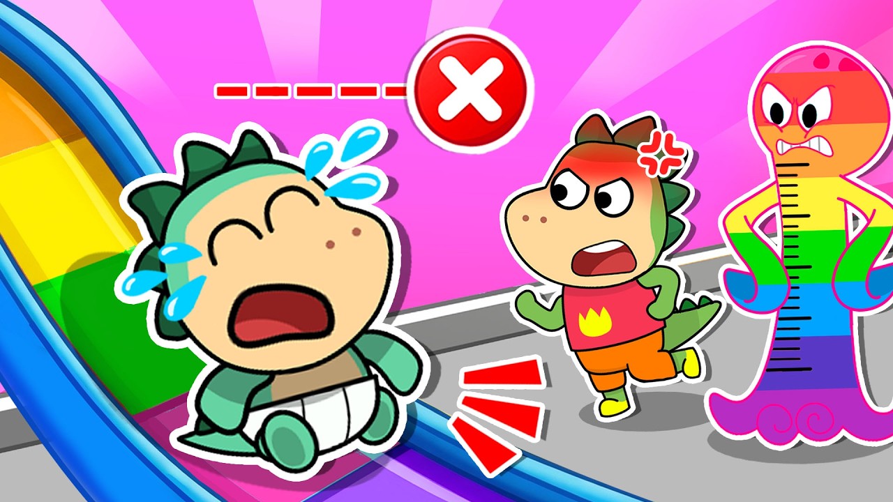 🎢 Real vs Carboard Slide 🛝 Slide Safety Lesson 🔥 Fire Spike Kids Stories