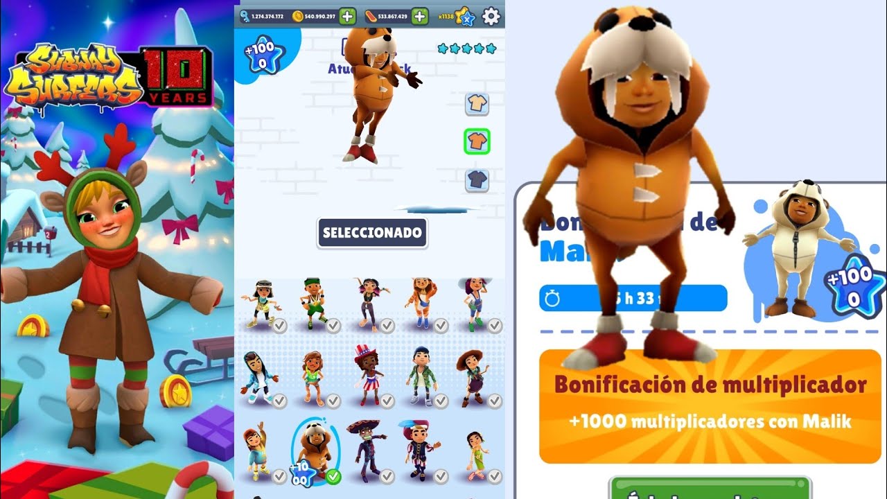 Malik character with a 1000 multiplier Subway Surfers North Pole 2021