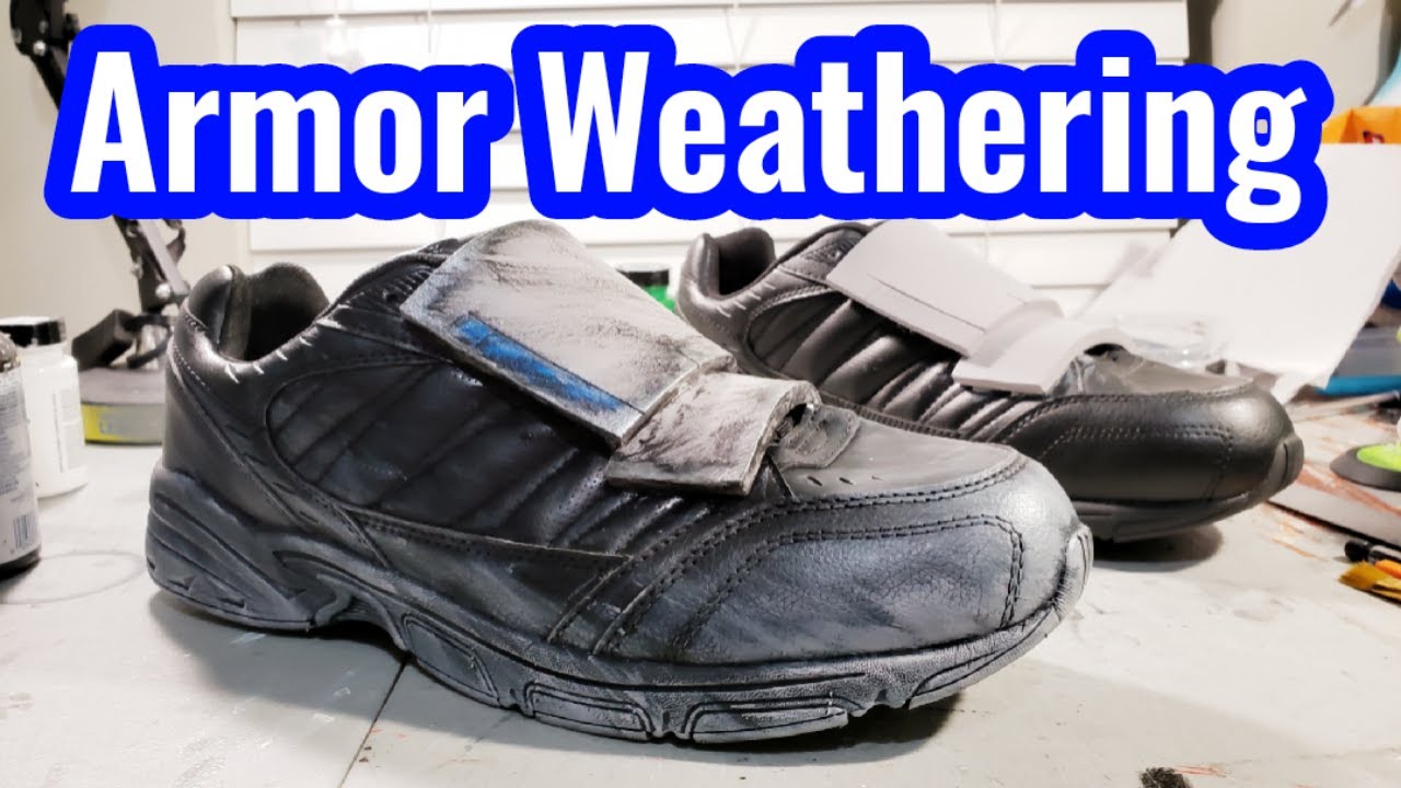 Cosplay Shoe Armor Weathering [ Mandalorian Beskar ]