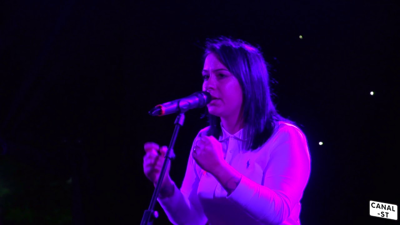 Lucy Spraggan performs at Manchester Pride 2017 Vigil