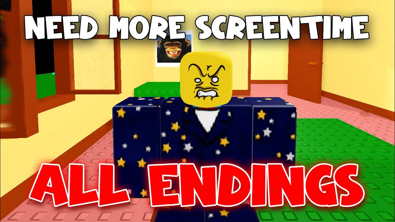 📺NEED MORE SCREENTIME📺 - ALL Endings! - Full Gameplay! [ROBLOX]