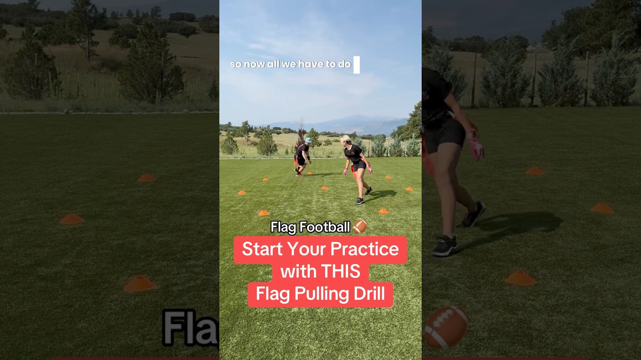 Разминка для юниоров по флаг-футболу: игра и тренировка по вытягиванию флага | Весело! #тренировк...