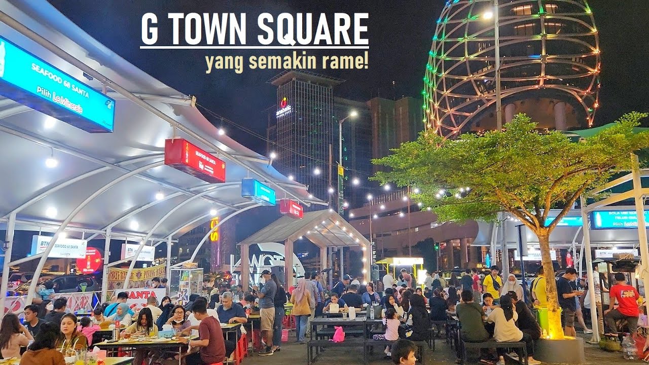 G TOWN SQUARE ❗ night walking around at culinary place in Gading Serpong Center - Tangerang