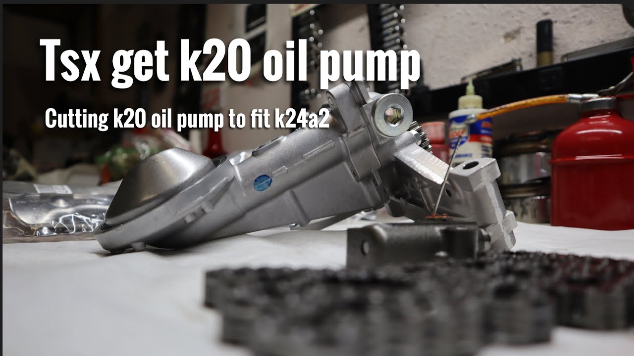 Acura Tsx: type s oil pump install(cutting pump to fit)