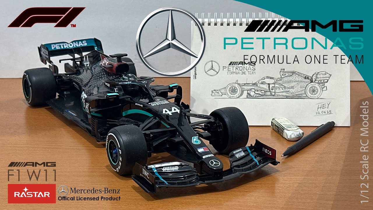 Rastar Mercedes Benz AMG F1 W11 1/12 Scale RC Model, Unboxing, Details, Test Drive
