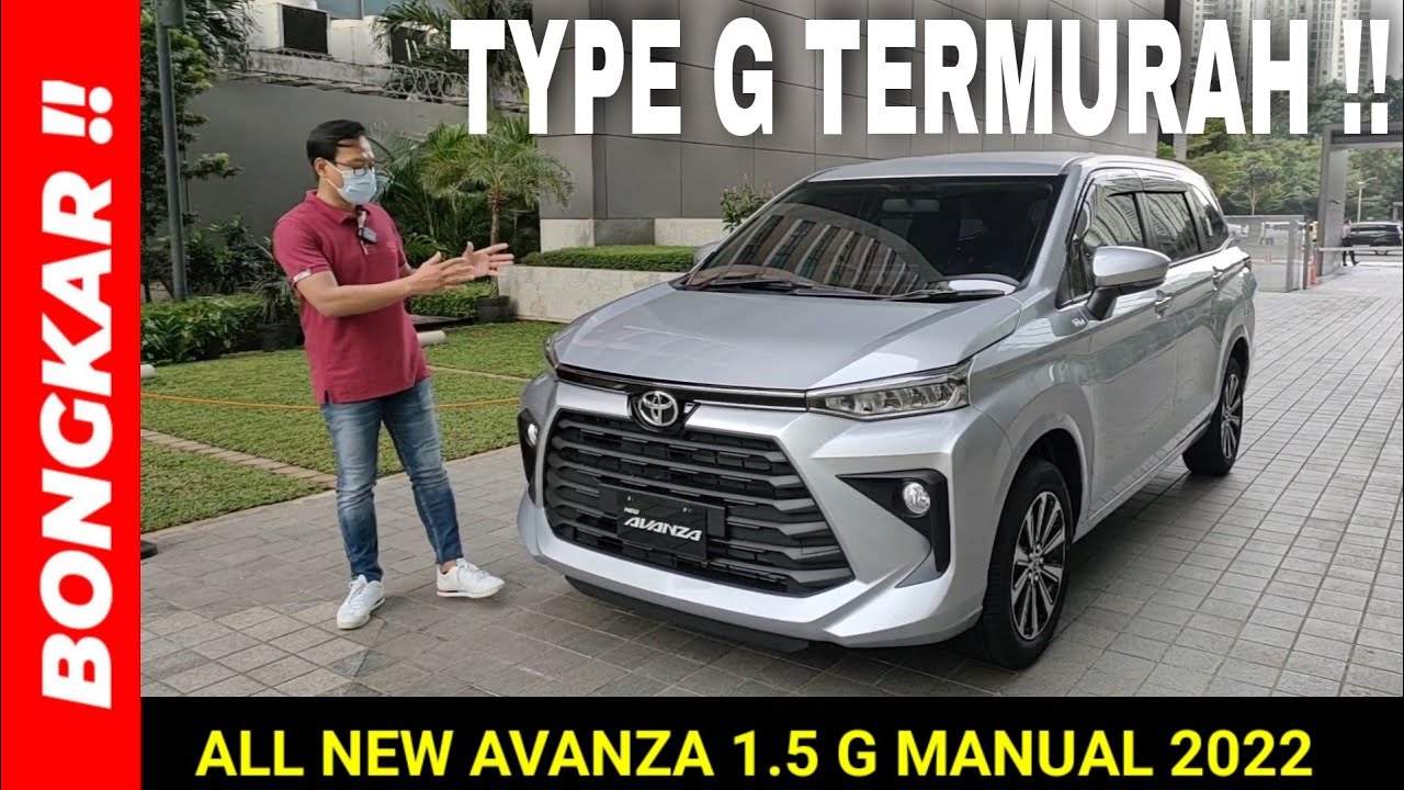 Bongkar !! Toyota All New Avanza Tipe G Manual 2022 || Review Eksterior & Interior Terbaru
