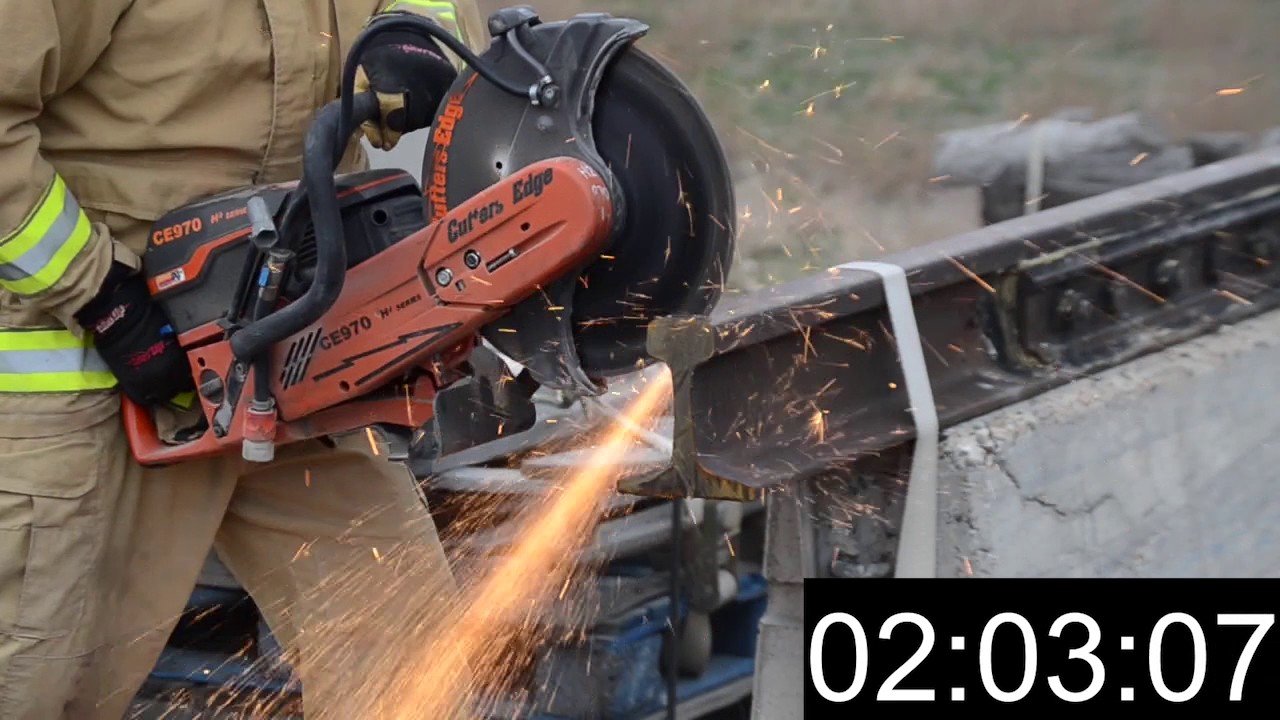 Railroad Rail Full Cut Demonstration