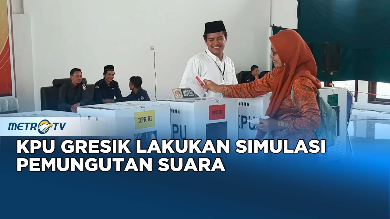 KPU Gresik Gelar Simulasi Pencoblosan Pemilu 2024