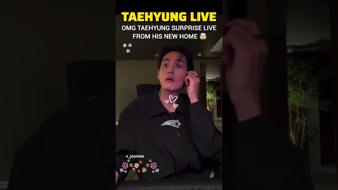 Taehyung weverse live from his new home 🤯 #bts #v #taehyung #shorts #youtubeshorts