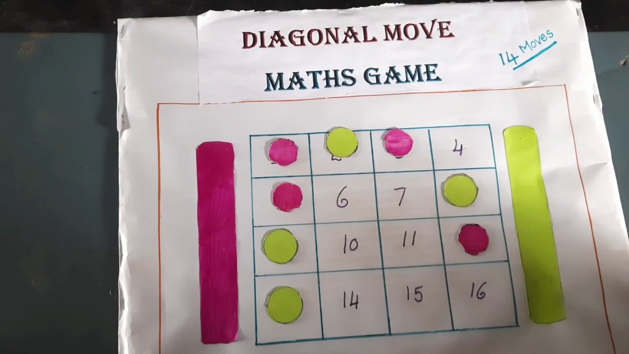 diagonal  move maths game | Ramesh maths corner|| RMC 30 #games #basics #ramesh 