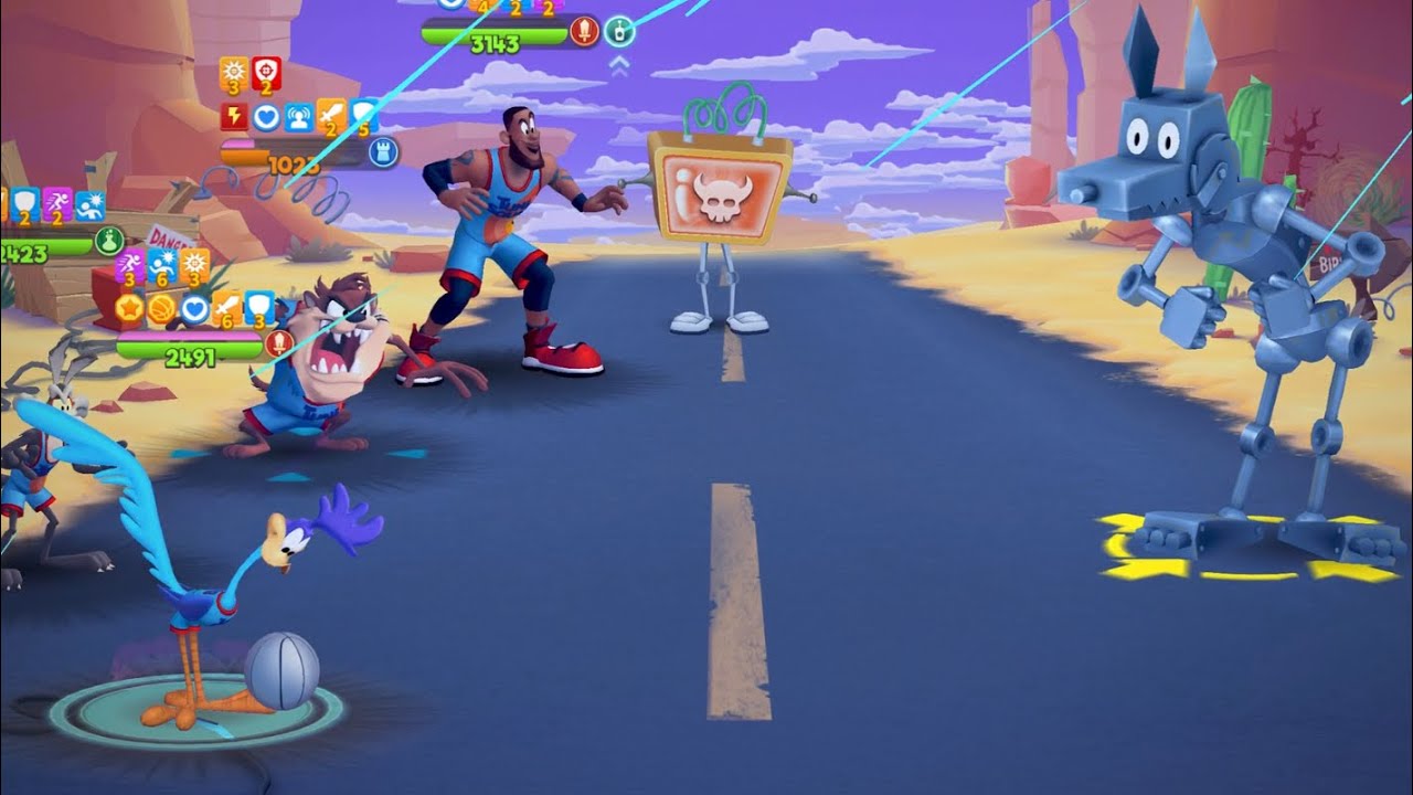 Looney Tunes: World of Mayhem- Tune Squad Shooters vs Solid Tin Coyote