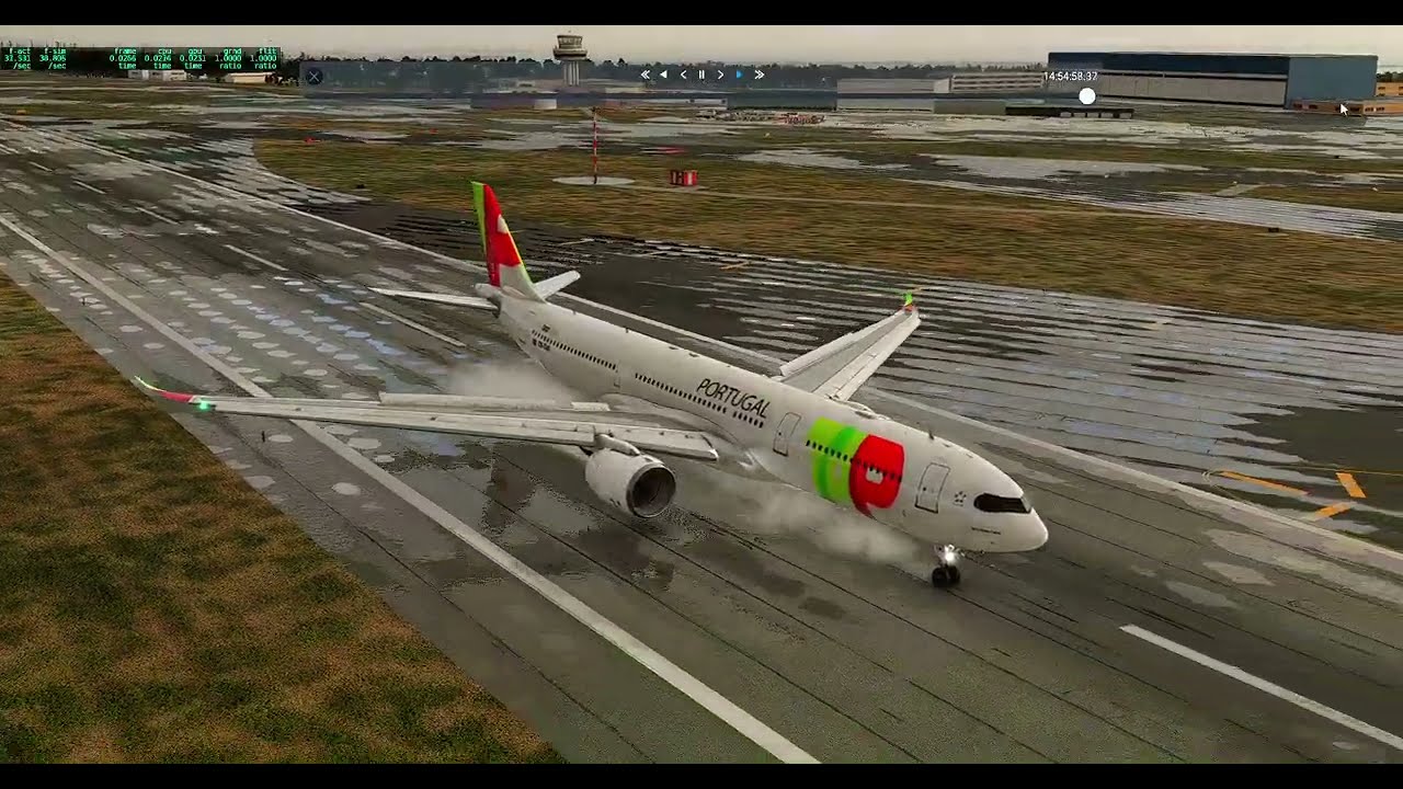Pouso em Lisboa LPPT  - TAP 036 - X-PLane 12