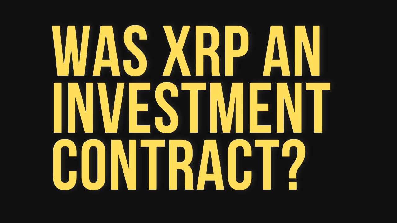 Was XRP An Investment Contract Of Ripple?