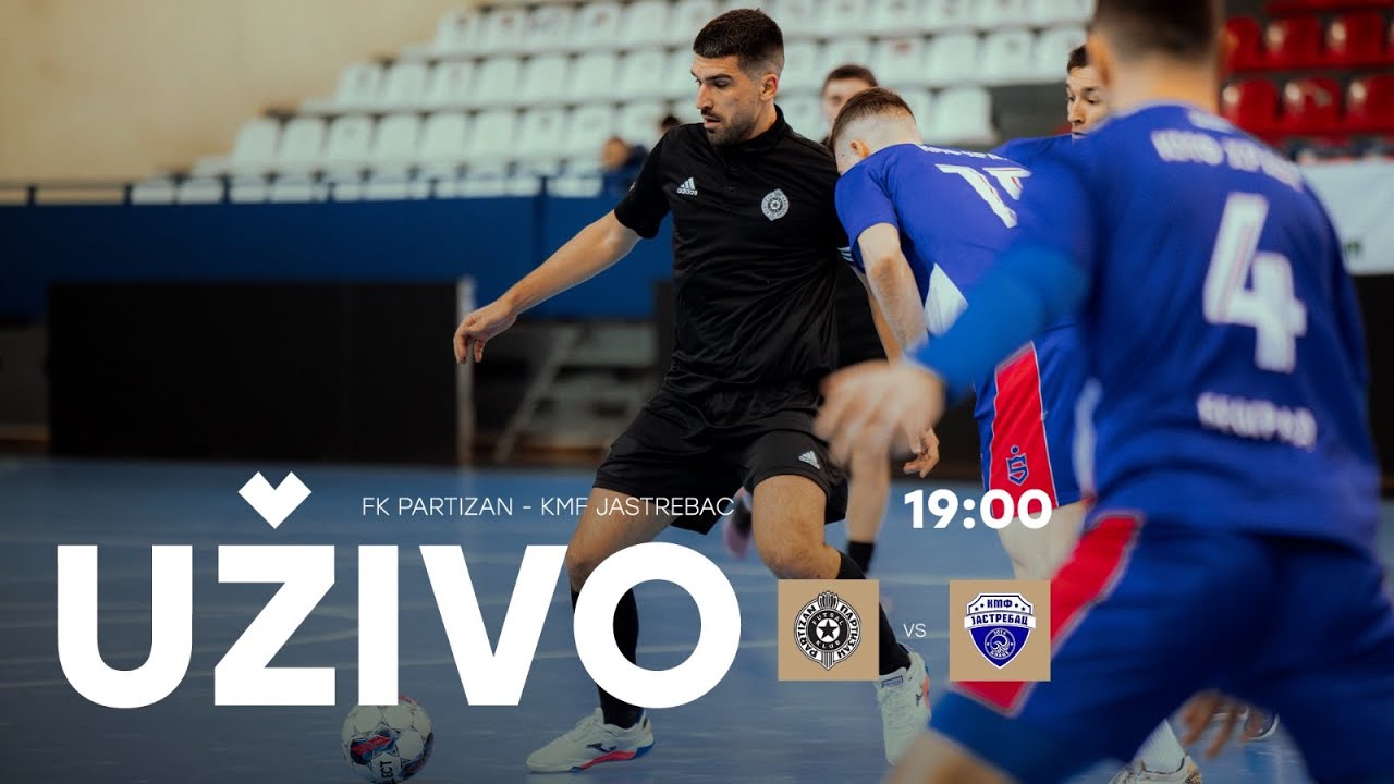 UŽIVO PRENOS: Futsal klub Partizan - KMF Jastrebac