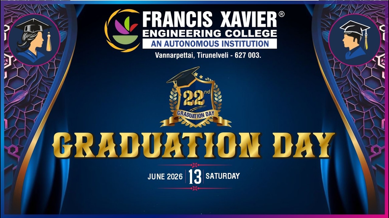 🔴 LIVE : Francis Xavier Engineering College | 22nd Graduation Ceremony | 2026