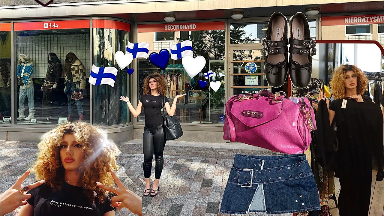 Thrifting + Day Vlog in Helsinki, Finland - فلوق والتسوق في هلسنكي، فنلندا  (Arabic Subs)