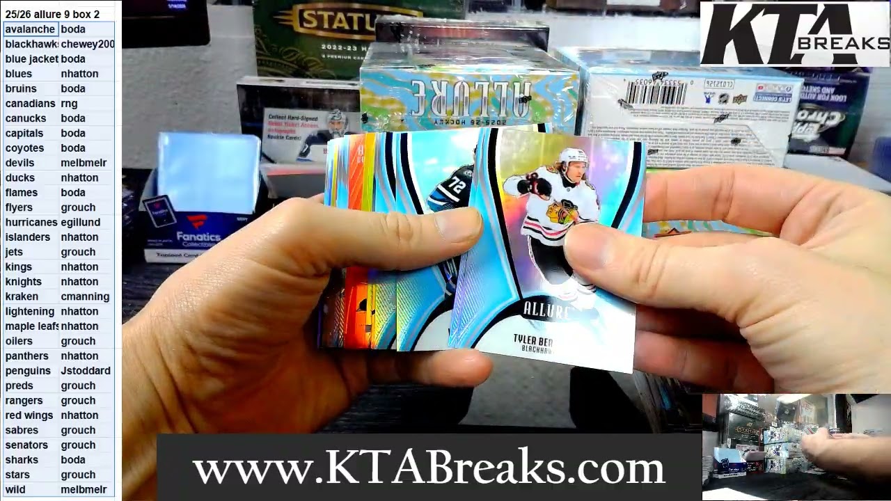#2 Pick Your Team break - 2025/26 Upper Deck Allure Hockey 9 hobby box Inner case break