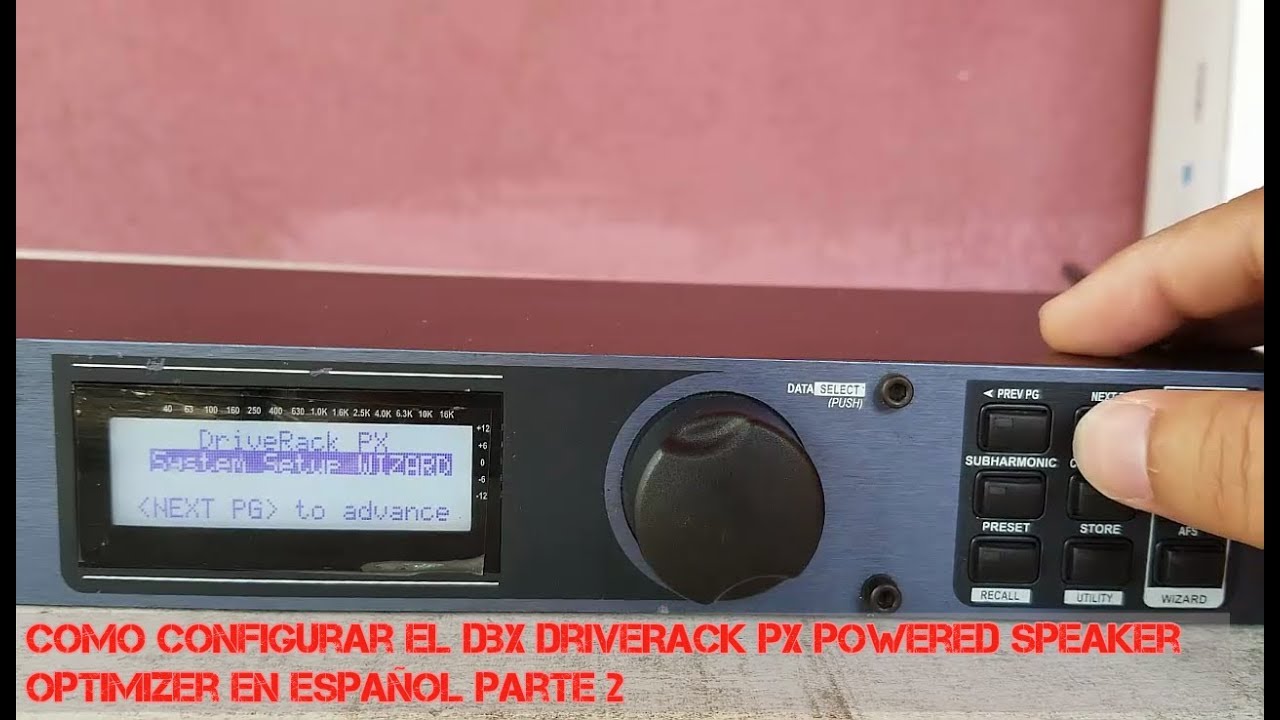 Como Configurar El dbx DriveRack Px Powered Speaker Optimizer En Español parte 2 #dbxdriverack
