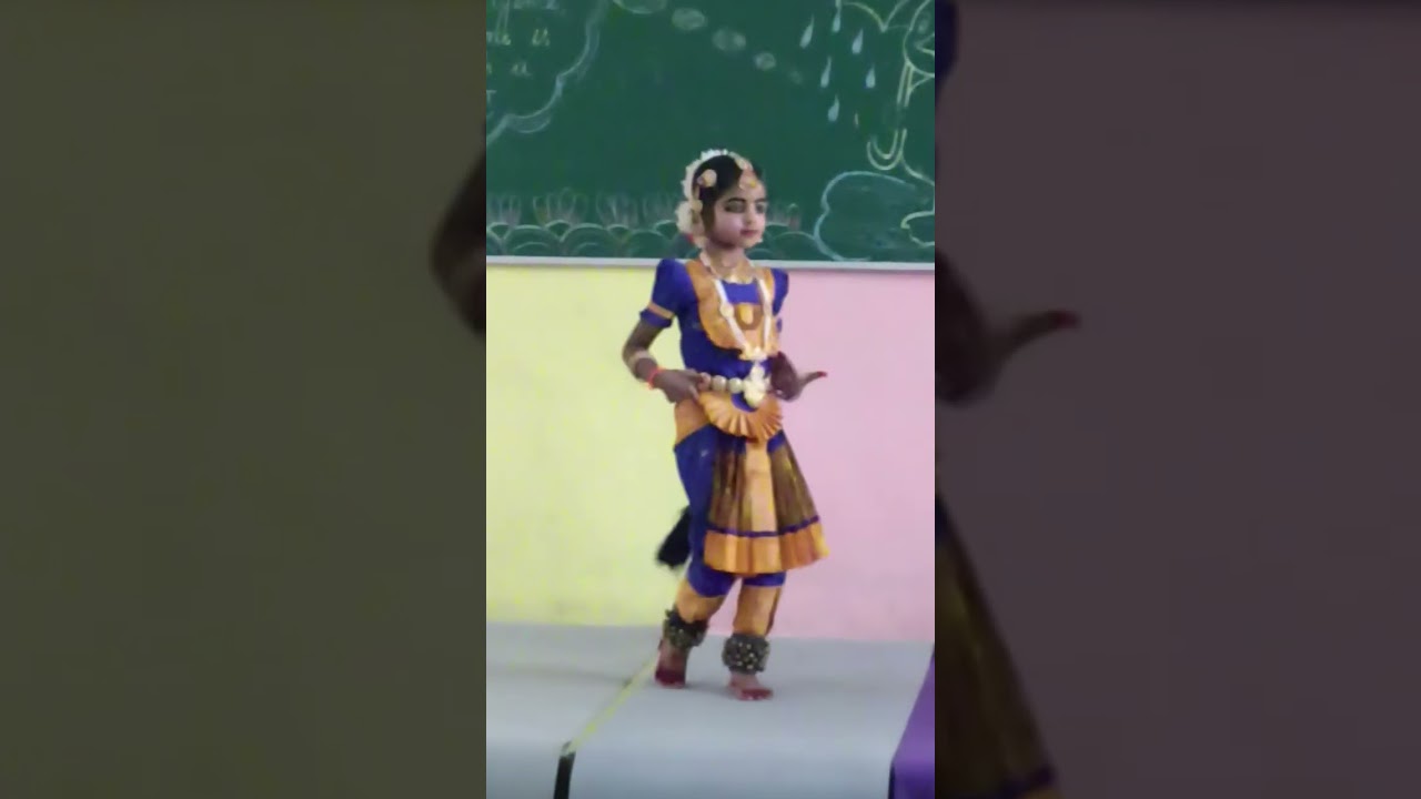 # She shows her Bharathanatiyam Tallent @ Class
