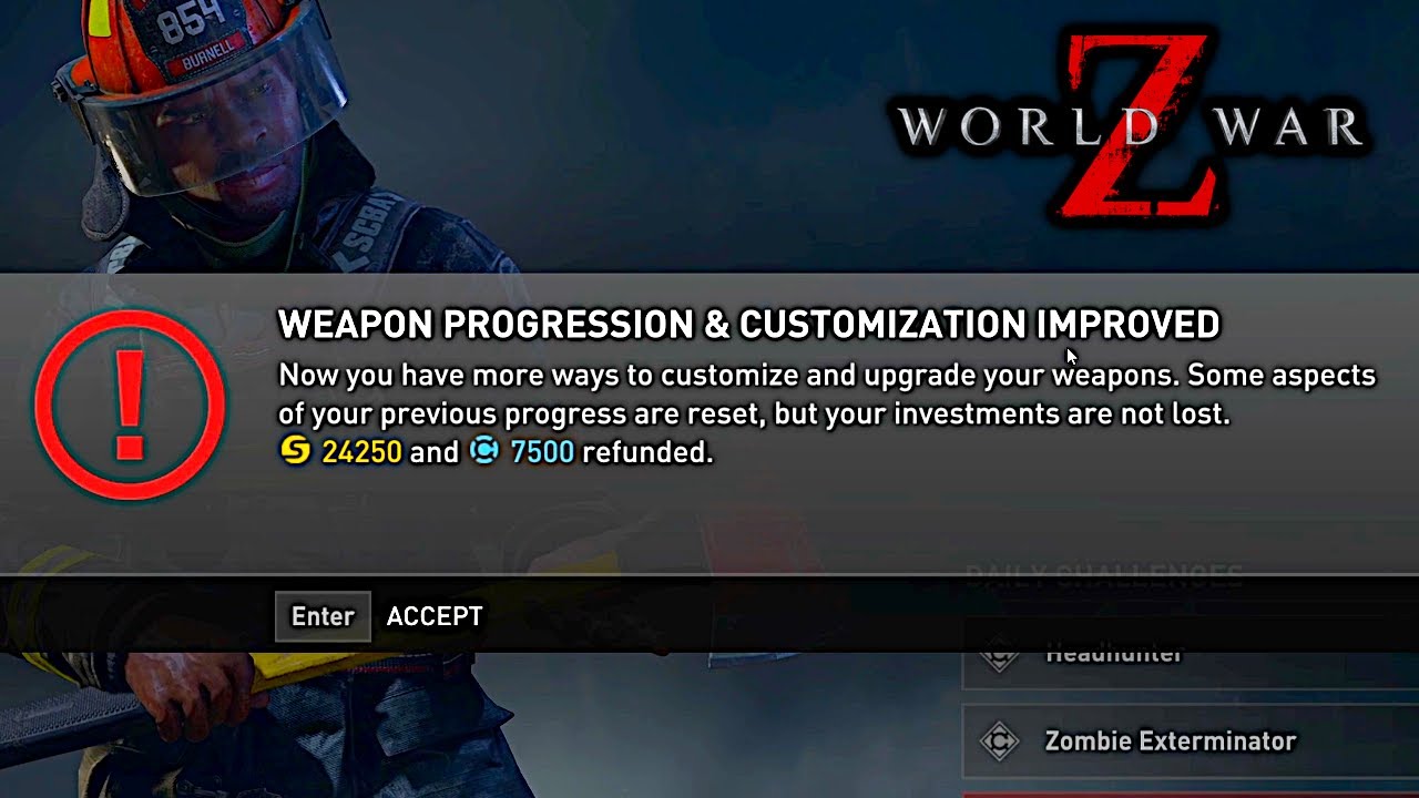 New Weapon Progress & Reset Explained - World War Z Aftermath